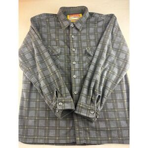 JUNEAU Men's Plaid Flannel Shirt XXL Long Sleeve Button Up Top